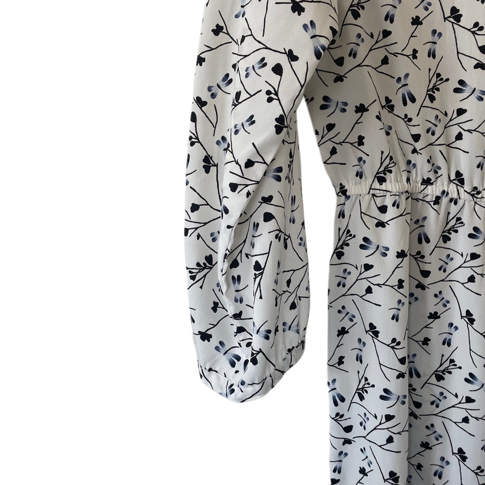 ⭐ Hey! Dragonfly Print Cuffed Half-Sleeve Dress - Picture 5 of 7
